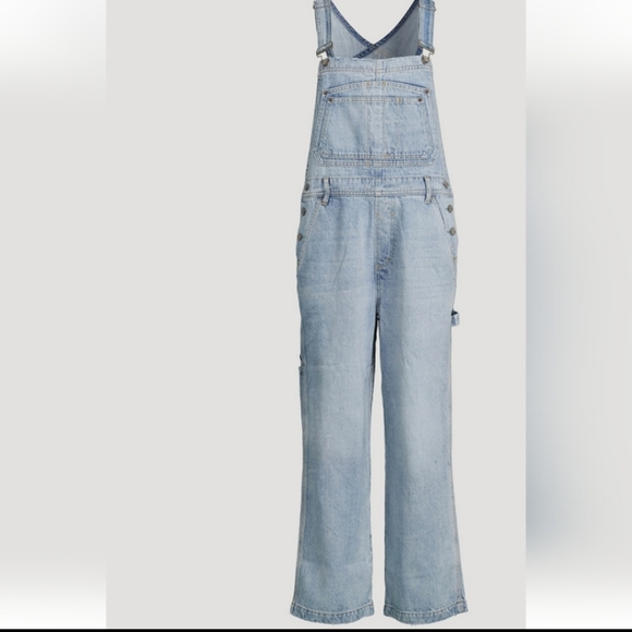 Boyish Slouchy Fit Denim Overalls - Picture 12 of 13